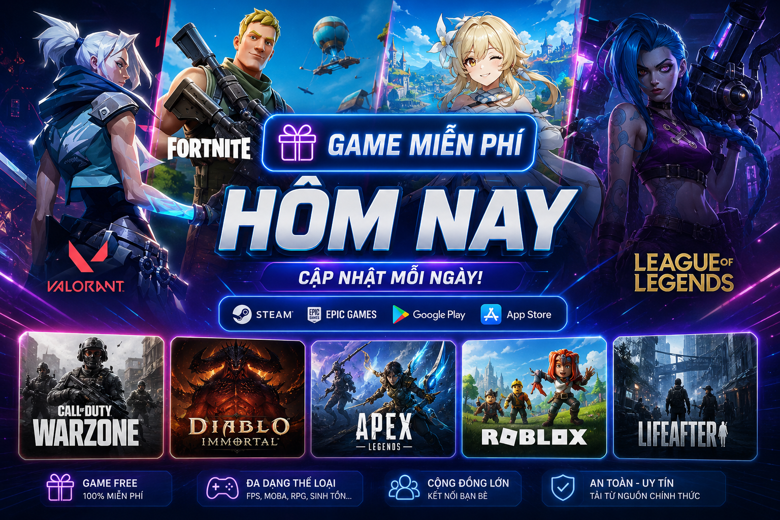 Game Miễn Phí Hôm Nay – Tổng Hợp Game Free Hay Nhất Dành Cho Game Thủ 2026