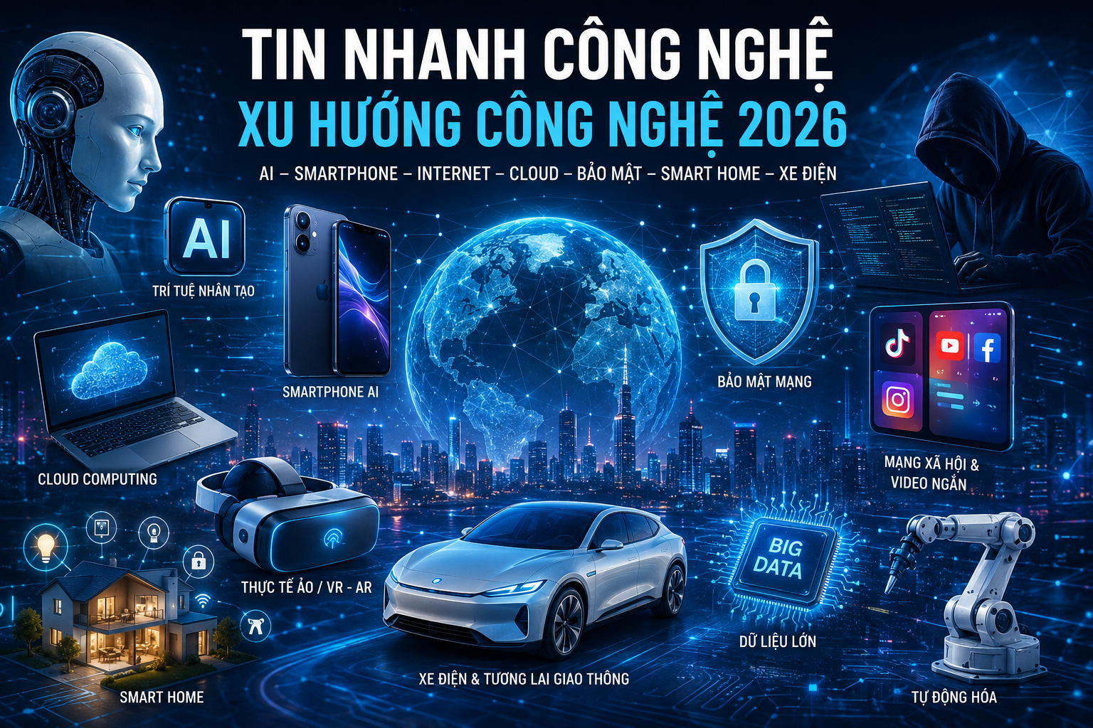 Tin Nhanh Công Nghệ 2026: AI, Smartphone, Internet Và Xu Hướng Công Nghệ Đang Thay Đổi Thế Giới