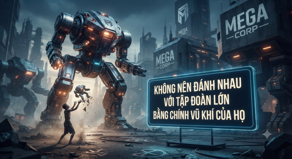 Không nên đánh nhau với tập đoàn lớn bằng chính vũ khí của họ