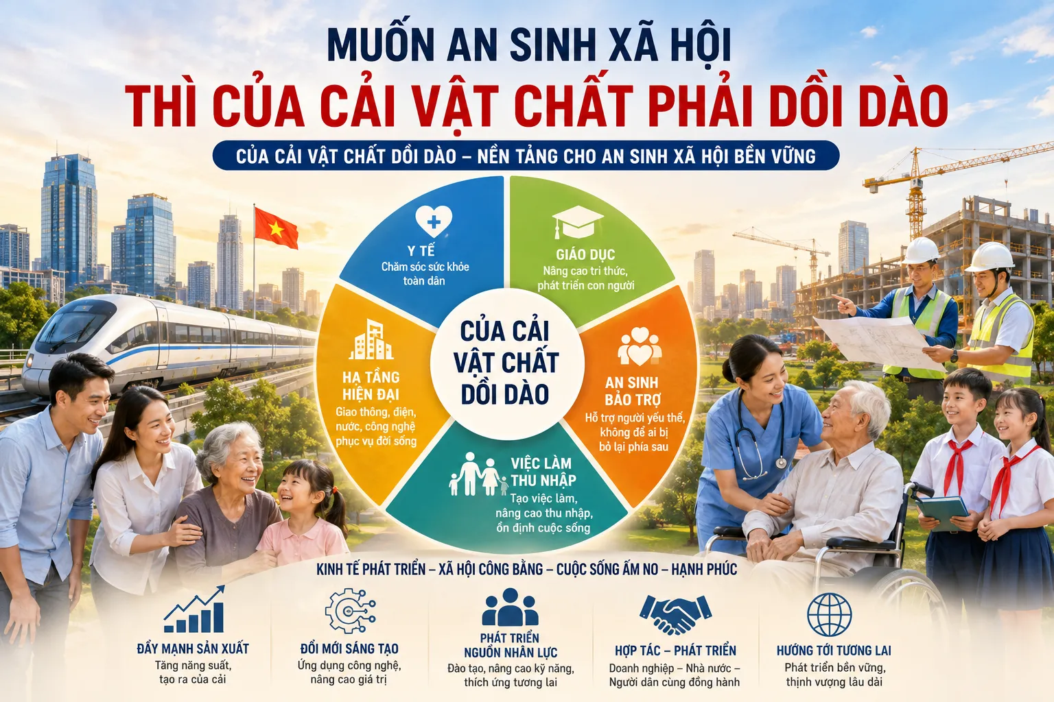 Muốn an sinh xã hội thì của cải vật chất phải dồi dào – Nền tảng cho sự phát triển bền vững