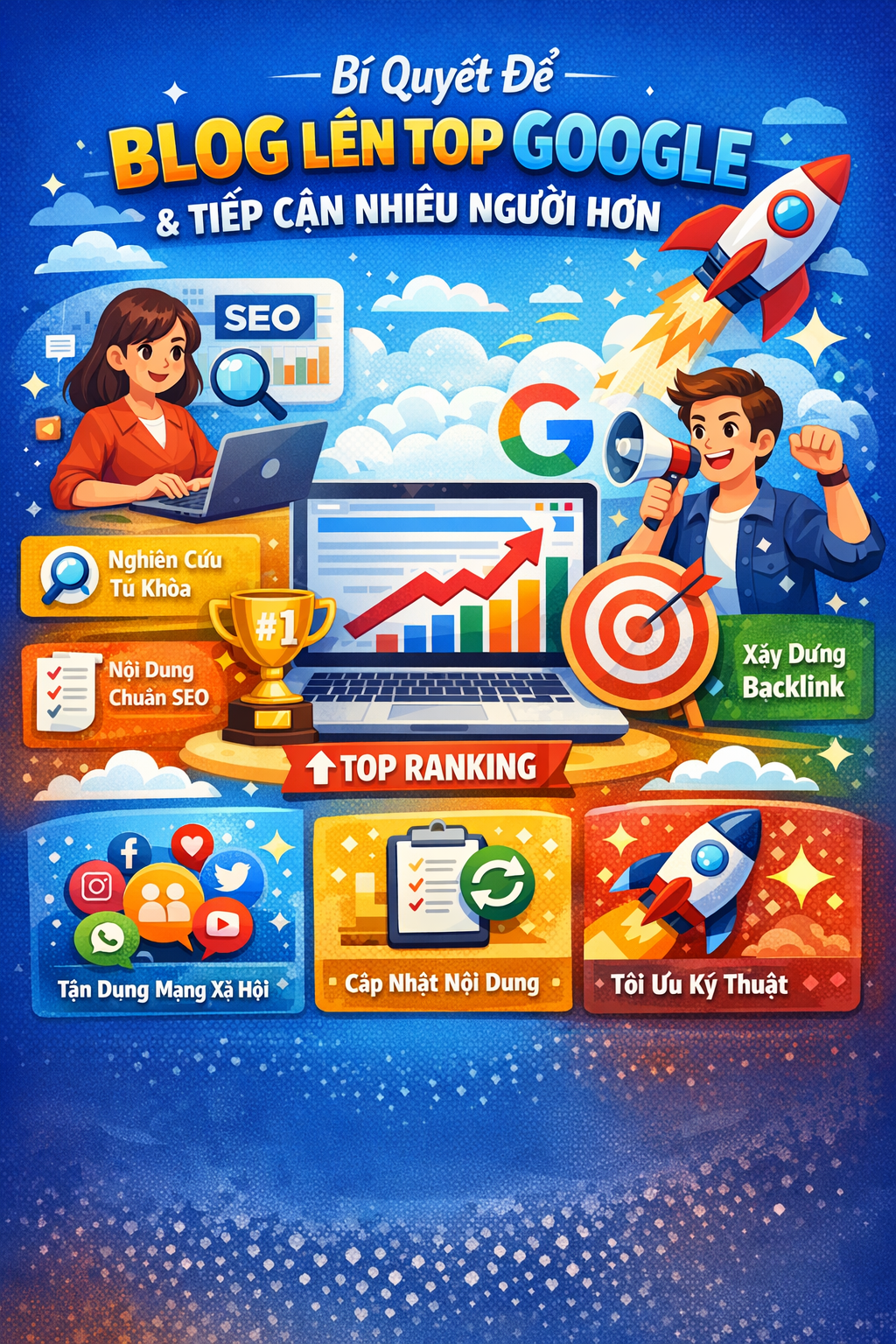 Bí Quyết Để Blog Của Bạn Lên Top Google Và Tiếp Cận Nhiều Người Hơn