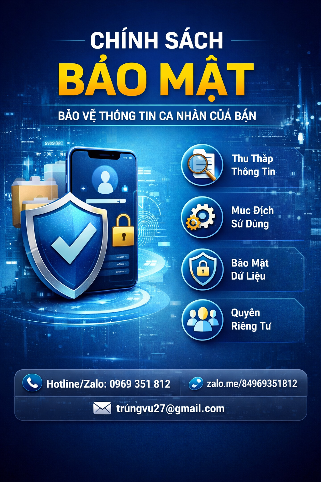 📄 1. Chính Sách Bảo Mật (Privacy Policy)