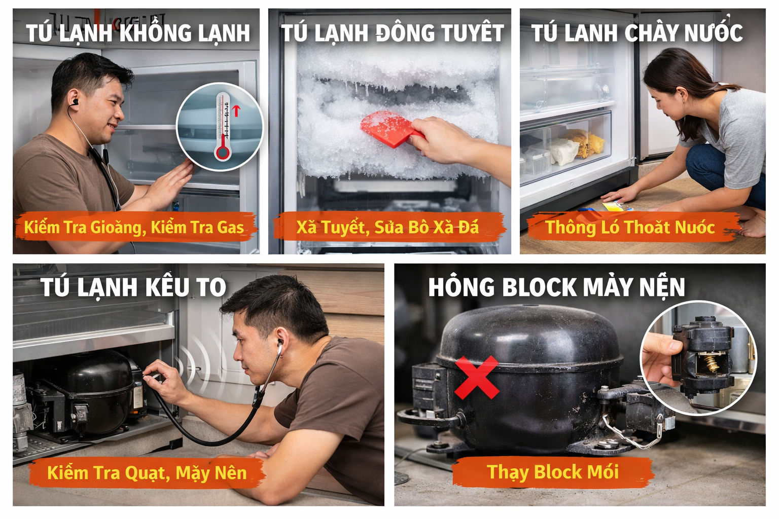 Những Bệnh Thường Gặp Của Tủ Lạnh Và Cách Khắc Phục Hiệu Quả