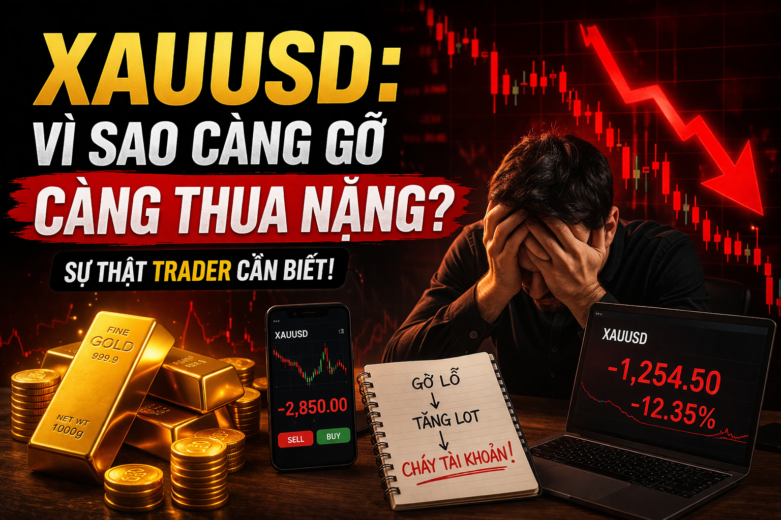XAUUSD: Vì Sao Càng Gỡ Càng Thua Nặng? Sự Thật Trader Cần Biết