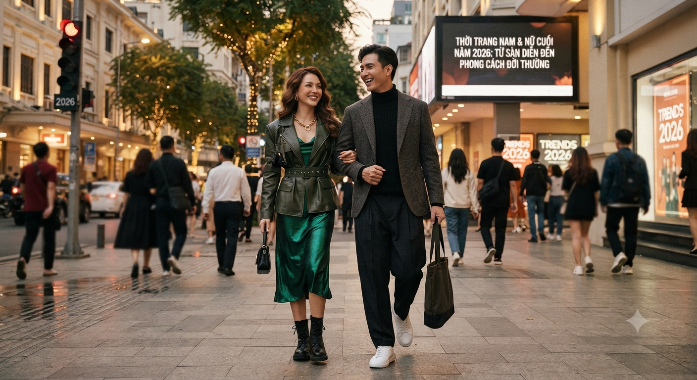 👔👗 THỜI TRANG NAM & NỮ CUỐI NĂM 2026: TỪ SÀN DIỄN ĐẾN PHONG CÁCH ĐỜI THƯỜNG