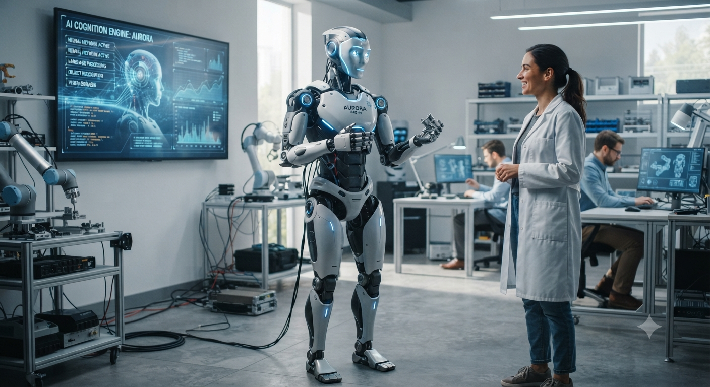 🤖 Robot hình người tích hợp AI: Từ cỗ máy cơ khí đến “người máy có trí tuệ”